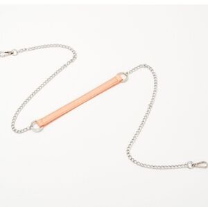 Ahdorned Handbag Strap Pink/Silver